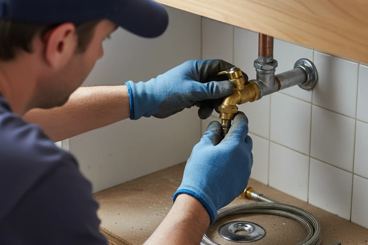Shutoff valve and fitting work during Emergency Plumbing in Dewy Rose